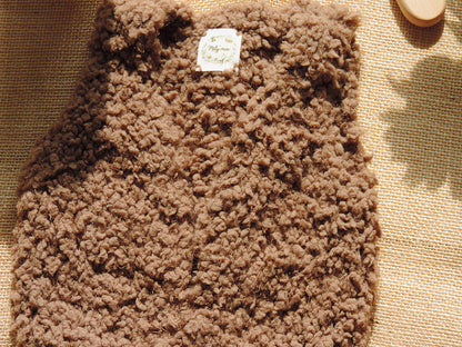 Gilet de berger en laine sherpa - Tricoté main
