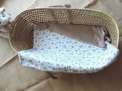 Couverture bébé personnalisée sherpa & gaze de coton - Renard
