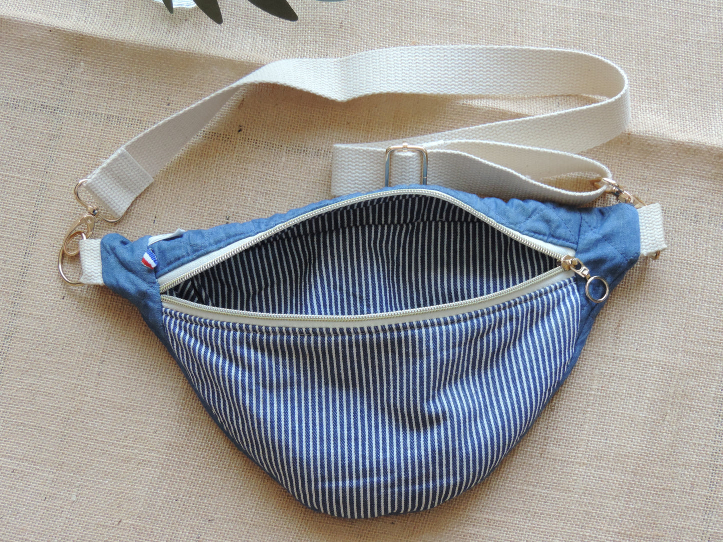 Sac Banane Velours Côtelé & Jean Matelassé – Léopard