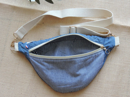 Sac Banane Velours Côtelé & Jean Matelassé – Léopard