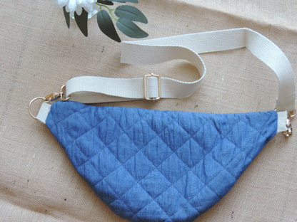 Sac Banane Velours Côtelé & Jean Matelassé – Léopard