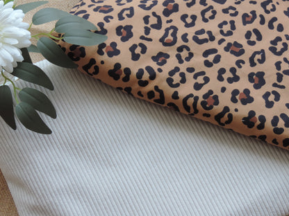 Sac à ouvrages en velours et coton fleuri – lien coulissant