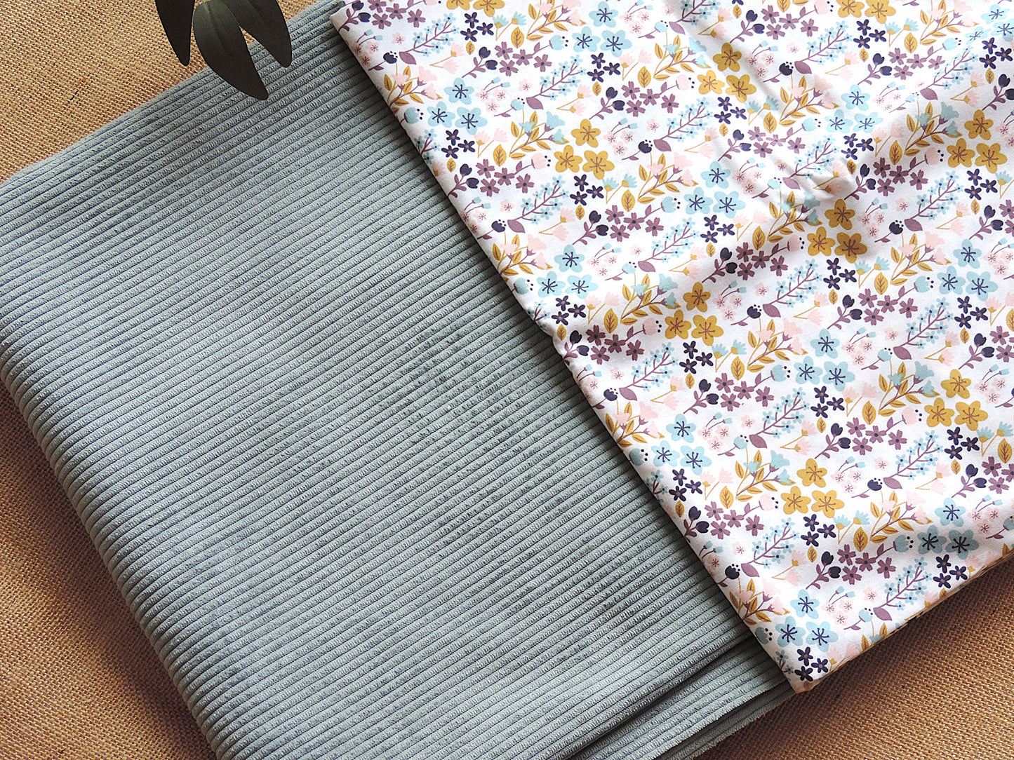 Trousse de toilette moyenne en coton fleuri
