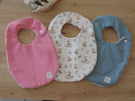 Bavoir bébé réversible et personnalisable - Naissance à 2 ans