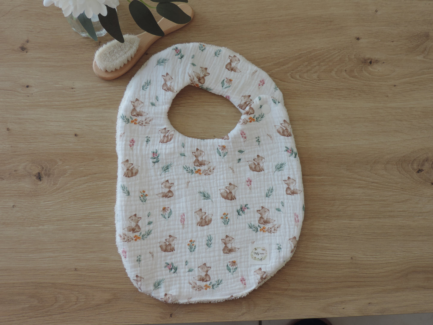 Bavoir bébé réversible et personnalisable - Naissance à 2 ans