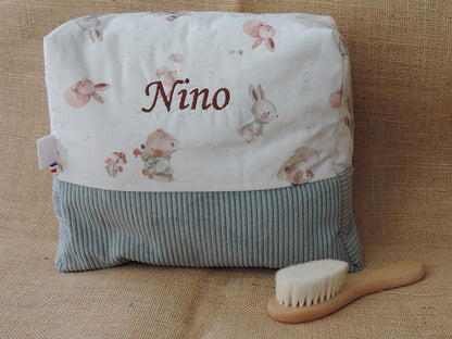 Trousse de toilette enfant en velours