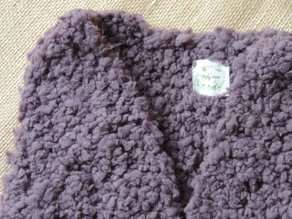 Gilet de berger en laine sherpa - 12 mois - Tricoté main