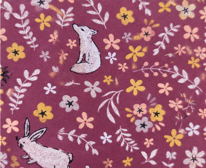 Bavoir réversible éponge écru et coton à motif - Personnalisable
