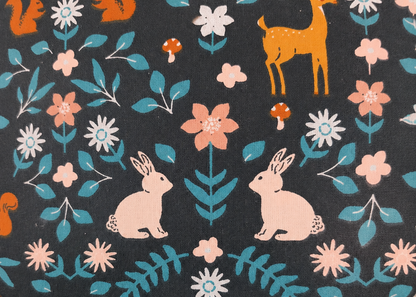 Bavoir réversible éponge écru et coton à motif - Personnalisable